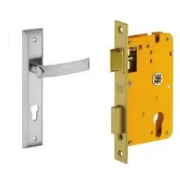 Dorset Silver Chrome Lever Handle Lock Set with Mortise Latch ML QU OR image 1