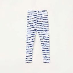 Fame Forever by Lifestyle Kids Navy & White Cotton Printed Leggings-image-43