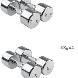 HackerX Set Of 4 Fixed Weight Dumbbell - 2.5 & 5Kg Each-13