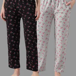 Women Pack Of 2 Relaxed-Fit Casual Wear Lounge Pants/Pyjama-image-94