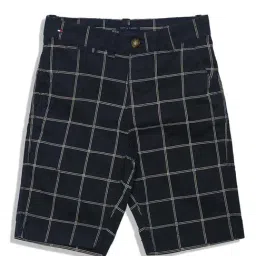 Tommy Hilfiger Kids Cobalt Sapphire Cotton Chequered Shorts-picture-42