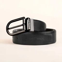 Louis Stitch Multicolored Spanish Leather Gunmetal Black Buckle Reversible Formal Belt-image-63