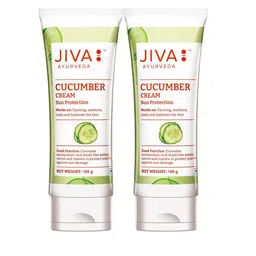 Jiva Set Of 2 Cucumber Cream Protects From UV Rays & Sun Tanning - 100g Each image 1