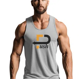 3Colors Printed Innerwear Gym Vest VEST-NCUT-PUSH-GREY_M-image-77