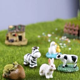 Tayhaa Multicolor Resin Animal Showpiece - Set of 5-48