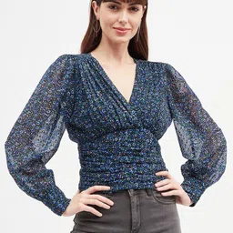 Harpa Floral Printed Wrap Top-15