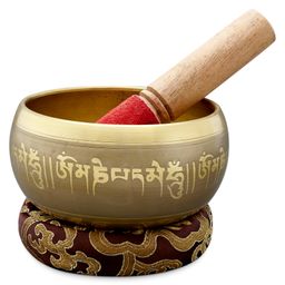 Sarveda Sacred Mantra Bowls 5.5 Inches  Gold Mantra-24