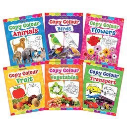 Copy Colour Drawing and Painting Books for Early Learners Set of 6 - English-0