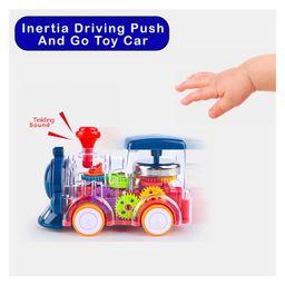 Sanjary Transparent Mini Train Toy with Tinkling Sound and Light Effects for kids color design may vary-27
