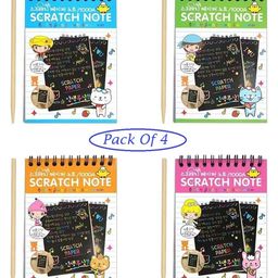 Scratch book for Kids For Birthday Return Gifts For Kids pack of 4- Color May Vary-12