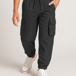 Pine Active Woven Full Length Ultra Light Crush Solid Cargo Pant - Black-picture-20