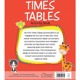 wonder house books My First Times Tables Activity Book Multiplication Tables From 1 To 20 - English image 2