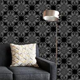 ArtzFolio Printed UV-Resistant Anti-Bacterial Indian White Geometric Style Peel & Stick Wallpaper-10
