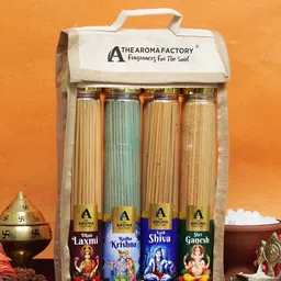 The Aroma Factory Brown & Blue 4 Pieces Pooja Incense Sticks-image-39