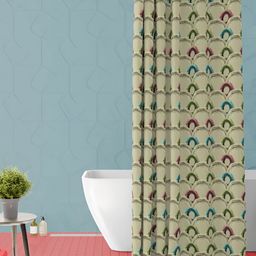 ArtzFolio Green & Purple Printed Waterproof Shower Curtains-image-84