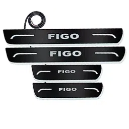Auto Pearl Car Door Foot Step Led Sill/Scuff Plates Mirror Finish Black Compatible For Ford Figo T1 (2010-2012), LEDBlklPLATE_Blk_FigoT1_2010_12 (Set of 4)-image-47