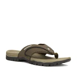 Weinbrenner by Bata Men's Arizona Khaki Flip Flops-image-9