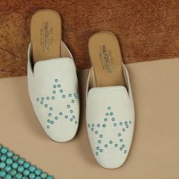 Tao Paris Women's Moscow White Mule Shoes-image-18