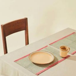 Fabindia Green Cotton 322 GSM Mat - Set of 6-image-1