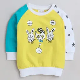 Bumzee Kids Yellow Printed Full Sleeves Sweatshirt-image-43