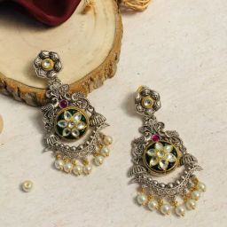 Abdesigns Silver Two-Tone Collection Dangler Earrings image 3