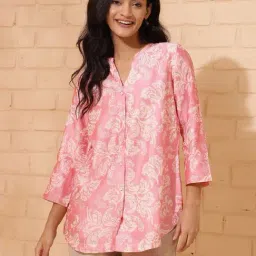 Fabindia Pink Printed Top-picture-39