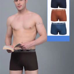 Dollar Lehar Assorted Cotton Regular Fit Trunks - Pack Of 4-15