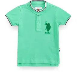 U.S. Polo Assn. Kids Green Solid T-Shirt-picture-40