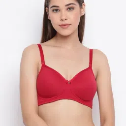 Enamor Bridal Red Non Wired Non Padded T-Shirt Bra-image-8