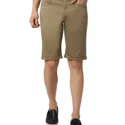Peter England Khaki Regular Fit Bermuda Shorts-picture-19