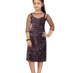 Aarika Kids Purple Embellished Dress-image-79