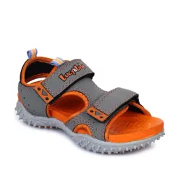 Lucy & Luke By Liberty Kids Dark Grey Floater Sandals-image-9