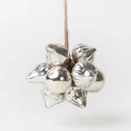fabindia home Fabindia Silver Glass Christmas Hanging - Set of 1-picture-44