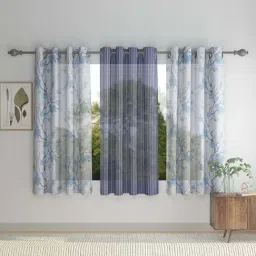 HOSTA HOMES Polyester 5 ft Window Curtain - Set of 3-20