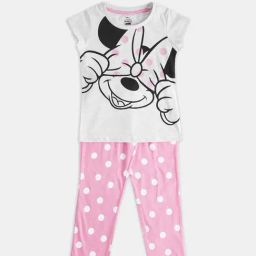 Pantaloons Junior Kids Grey & Pink Cotton Printed Disney Top Set-image-84