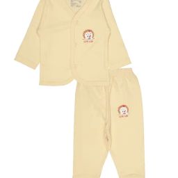 Bodycare Kids Light Yellow Printed Full Sleeves Shirt with Pyjamas-image-80