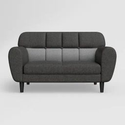 Godrej Interio Bobbin Charcoal Grey Pinewood 2 Seater Sofa-2
