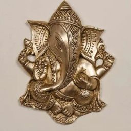 Ekaa Handicrafts Golden Brass Lord Ganesha Wall Hanging-image-54