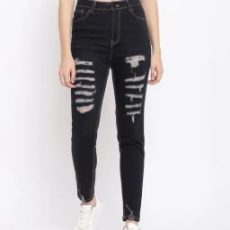 Belliskey Black Skinny Fit High Rise Jeans-image-55