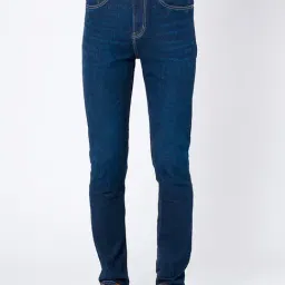 Red Tape Dark Blue Skinny Fit Lightly Washed Jeans-image-79