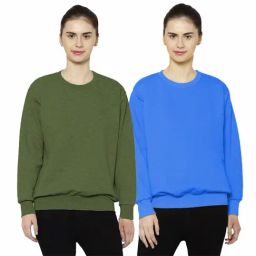 Vimal Jonney Green & Blue Round Neck Pullover - Pack of 2-image-55