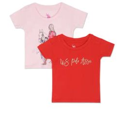 U.S. Polo Assn. Kids Pink & Red Printed T-shirt (Pack Of 2)-image-66