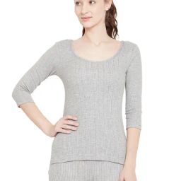 Neva Grey Melange Striped Thermal Top-image-47
