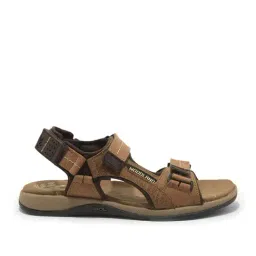 Woodland Men's Camel Floater Sandals-image-9