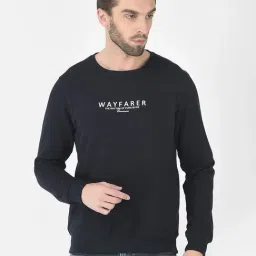 Crimsoune Club Navy Regular Fit Printed Sweatshirt-22