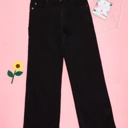 Pantaloons Junior Girls Black Cotton Jeans-picture-8