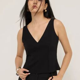 Wardrobe by Westside Black Pintuck Top-image-77