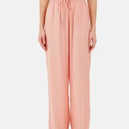 Kazo Peach Striped Relaxed Fit High Rise Trousers-picture-34