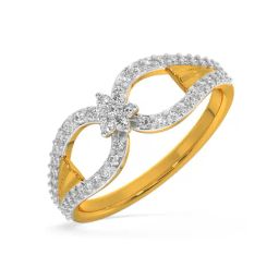 Kisna Diamond & Gold Jewellery Ilan for her 14k (585) Diamond & Gold Ring For Women-image-13