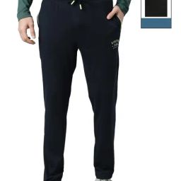 Force NXT Navy Cotton Regular Fit Trackpants - Pack Of 2-image-3